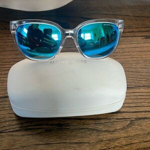 Michael Kors mirrored blue sunglasses